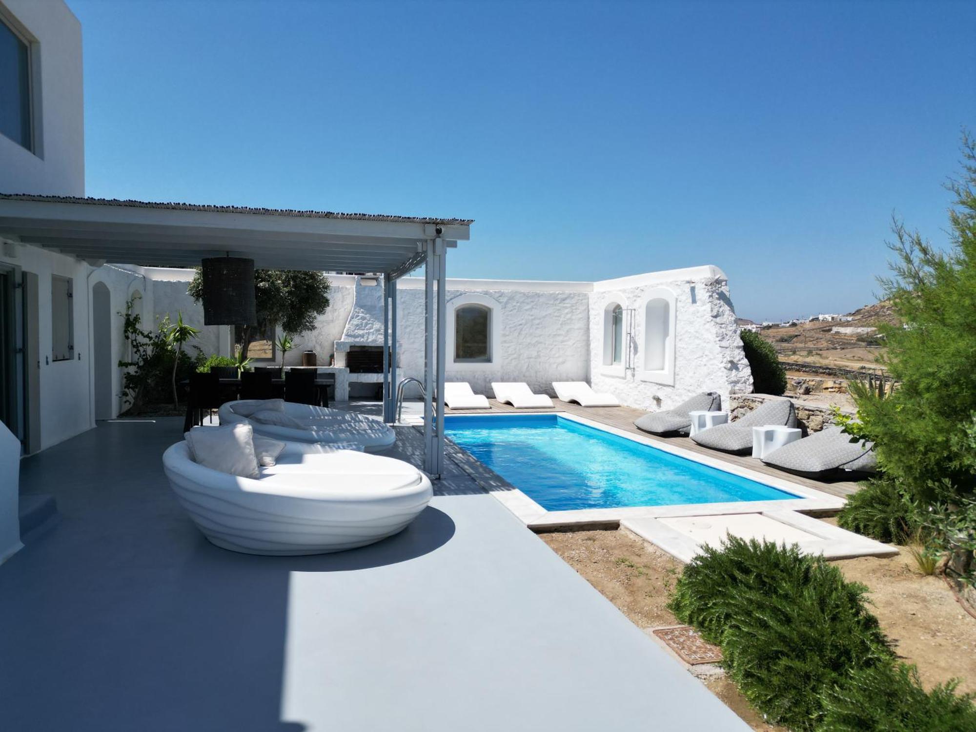 Villa Dafni 4Bed With Pool In Kalafatis Spilia Mykonos Town Exterior photo